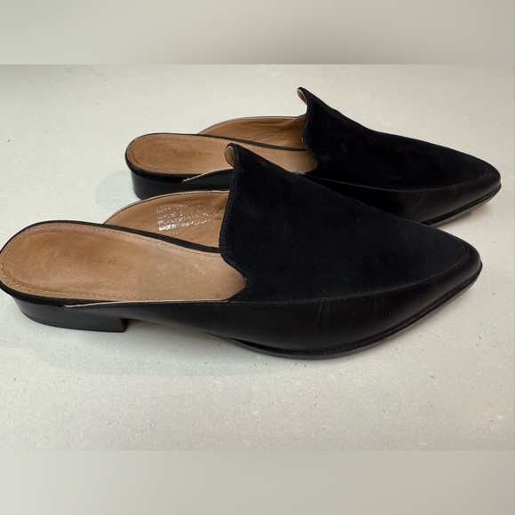 HALOGEN Corbin Black Suede Leather combo mule Size 6.5 - Picture 1 of 6